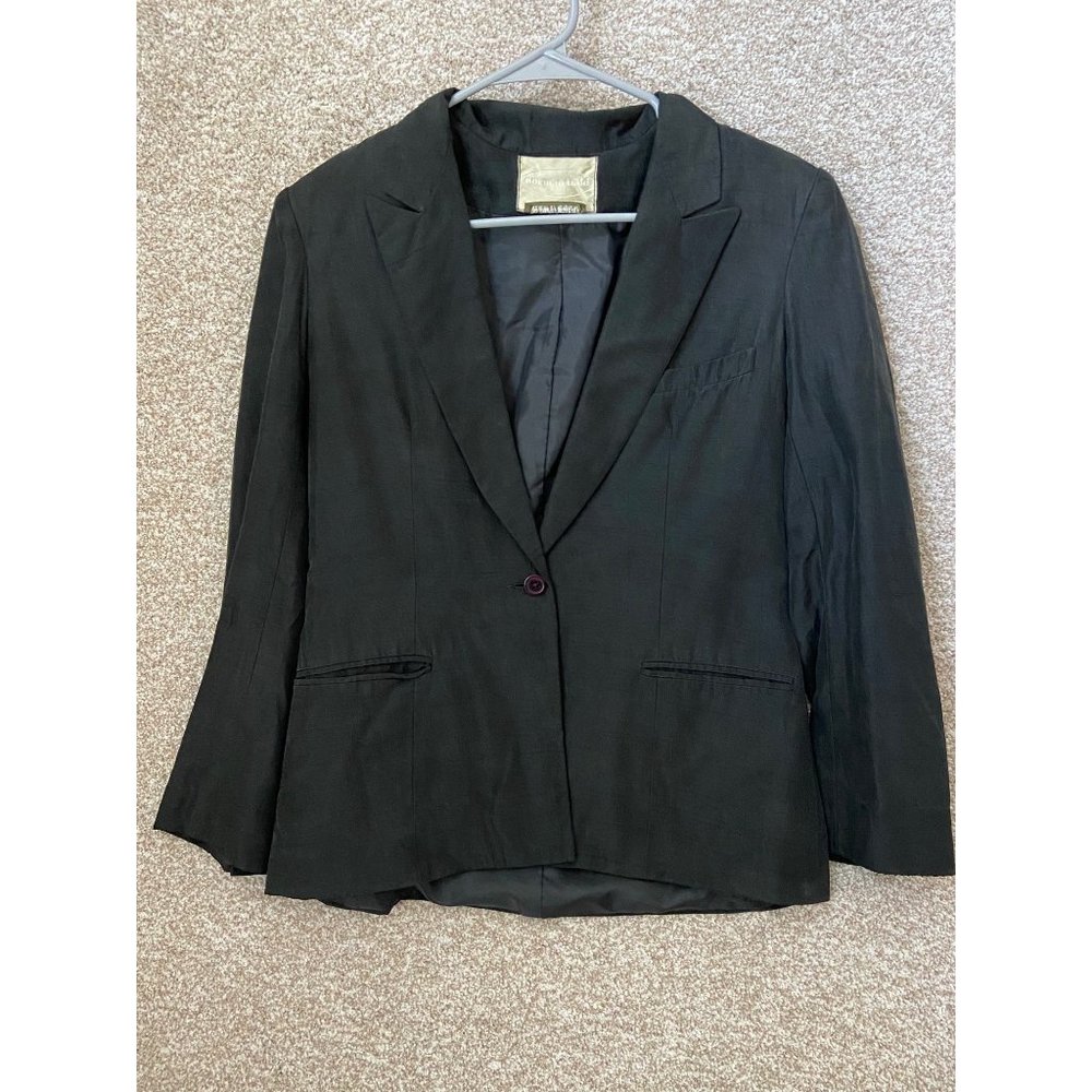 Vintage Norman Todd Woman’s Black One Button Blazer Size Small